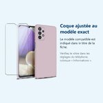 Accessoire ajusté au modèle exact – Coque Silicone Rose + Verre Trempe Pour Samsung A33 5G