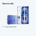 Contenu du colis – Coque Silicone Transparente Angles Renforces Pour iPhone 16
