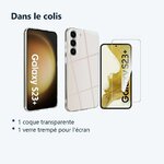 Contenu du colis – Coque Transparente pour Samsung Galaxy S23 Plus (6,6 pouces) et Verre Trempé Film Protection Ecran