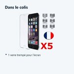 Contenu du colis – X5 Verre Trempé iPhone 6 / 6S Film Protection en Verre trempé écran Protecteur Vitre Dureté 9H 0.25mm HD U