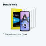 Contenu du colis – Verres Trempes X3 Pour Samsung Galaxy A15
