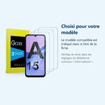 Accessoire ajusté au modèle exact – Verres Trempes X3 Pour Samsung Galaxy A15