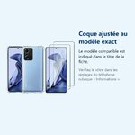Accessoire ajusté au modèle exact – Coque Silicone Transparente Quatre Coins Renforces + 2 Verres Trempes Pour Xiaomi 11T /