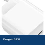 Vue de détail – Chargeur Rapide 18W USB-C pour Samsung / Xiaomi / Oppo / Sony