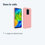 Contenu du colis – Coque Silicone Couleur Rose Pour Xiaomi Redmi Note 9