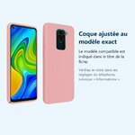 Accessoire ajusté au modèle exact – Coque Silicone Couleur Rose Pour Xiaomi Redmi Note 9