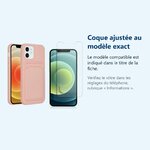 Accessoire ajusté au modèle exact – Coque Silicone avec Porte Carte Rose + Verre Trempe Pour iPhone 12 / 12 Pro