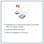 Expédition le jour même, livraison offerte, retours sous 30 jours – X5 Cable USB- Type C Chargeur Blanc pour Samsung Galaxy A
