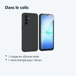 Contenu du colis – Coque Pour Samsung Galaxy A17 Silicone Noir + Verre Trempe