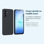 Accessoire ajusté au modèle exact – Coque Pour Samsung Galaxy A17 Silicone Noir + Verre Trempe
