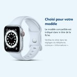 Accessoire ajusté au modèle exact – Bracelet compatible apple watch 38mm 40mm 41mm Serie 9 8 7 6 5 4 3 2 SE - Taille L - Sili
