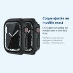 Accessoire ajusté au modèle exact – Coque de protection rigide Pack x2 pour Apple Watch 41mm Couleur Noir