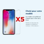 Accessoire ajusté au modèle exact – X5 Protection écran pour iPhone X / iPhone 10, Verre Trempé Ultra Clair et Résistant Film