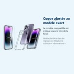 Accessoire ajusté au modèle exact – Coque Silicone Antichoc Angles Renforces + Vitre Protection Ecran Pour Apple iPhone 14 Pr