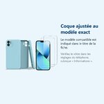 Accessoire ajusté au modèle exact – Coque Silicone Pour iPhone 13 Couleur Bleu Protection Objectif Appareil Photo + 2 Verres