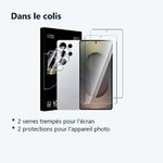 Contenu du colis – Verres Trempes et Protections Camera Arriere Transparent X2 Pour Samsung Galaxy S25 Ultra
