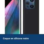 Vue de détail – Coque Silicone Noir Pour Oppo Find X3 Neo