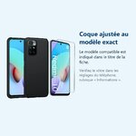 Accessoire ajusté au modèle exact – Coque Silicone Noire + Verre Trempe Pour Xiaomi Redmi 10