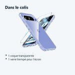Contenu du colis – Coque Silicone Transparente + Verre Trempe Pour Google Pixel 10