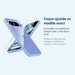 Accessoire ajusté au modèle exact – Coque Silicone Transparente + Verre Trempe Pour Google Pixel 10