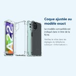 Accessoire ajusté au modèle exact – Coque Silicone Transparente Quatre Coins Renforces + 2 Verres Trempes Pour Samsung A22 5