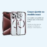 Accessoire ajusté au modèle exact – Coque Silicone Pour iPhone 15 Pro Max Couleur Rose Compatible Magsafe