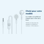 Accessoire ajusté au modèle exact – Ecouteurs Intra-Auriculaire Jack - Blanc -
