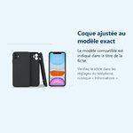 Accessoire ajusté au modèle exact – Coque Silicone Pour iPhone 13 Couleur Noir Protection Objectif Appareil Photo + Verre Tr