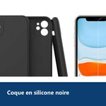 Vue de détail – Coque Silicone Pour iPhone 13 Couleur Noir Protection Objectif Appareil Photo + Verre Trempe Protection Ecra