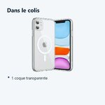 Contenu du colis – Coque Silicone Transparente Compatible Magsafe Pour iPhone 11