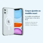 Accessoire ajusté au modèle exact – Coque Silicone Transparente Compatible Magsafe Pour iPhone 11