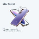 Contenu du colis – Coque Silicone Transparente + Verre Trempe Pour Samsung Galaxy S22 Plus 5G