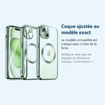 Accessoire ajusté au modèle exact – Coque Silicone Pour iPhone 15 Plus Couleur Vert Compatible Magsafe