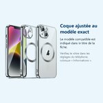 Accessoire ajusté au modèle exact – Coque Silicone Pour iPhone 14 Plus Couleur Argent Compatible Magsafe