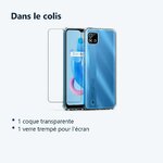 Contenu du colis – Coque Silicone Transparente + Verre Trempe Pour Realme C11 2021