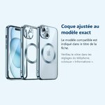Accessoire ajusté au modèle exact – Coque Silicone Pour iPhone 15 Plus Couleur Bleu Compatible Magsafe