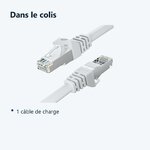 Contenu du colis – Cable CAT6a Ethernet 500 Mhz - 5M -