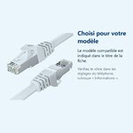 Accessoire ajusté au modèle exact – Cable CAT6a Ethernet 500 Mhz - 5M -