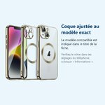 Accessoire ajusté au modèle exact – Coque Silicone Pour iPhone 14 Plus Couleur Or Compatible Magsafe