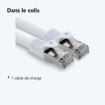 Contenu du colis – Cable CAT6a Ethernet 500 Mhz - 2M -