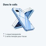 Contenu du colis – Coque Pour Google Pixel 8a Silicone Transparente Angles Renforces + 2 Verres Trempes