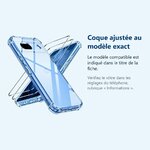Accessoire ajusté au modèle exact – Coque Pour Google Pixel 8a Silicone Transparente Angles Renforces + 2 Verres Trempes