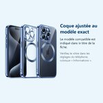 Accessoire ajusté au modèle exact – Coque Silicone Pour iPhone 15 Pro Max Couleur Bleu Compatible Magsafe