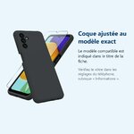 Accessoire ajusté au modèle exact – Coque Silicone Noir + Verre Trempe Pour Samsung A13 5G