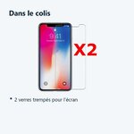 Contenu du colis – X2 Protection écran pour iPhone X / iPhone 10, Verre Trempé Ultra Clair et Résistant Film Protecteur Décr