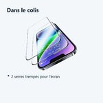 Contenu du colis – Verre Trempé pour iPhone 13 (6,1 pouces) [Pack 2] Film Vitre Protection Ecran