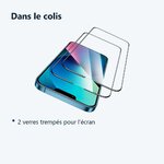 Contenu du colis – Verre Trempé pour iPhone 13 Mini (5,4 pouces) [Pack 2] Film Vitre Protection Ecran
