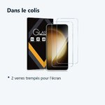 Contenu du colis – Verre Trempé pour Samsung Galaxy S23 Plus (6,6 pouces) [Pack 2] Film Vitre Protection Ecran