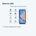 Contenu du colis – Verre Trempé pour Samsung Galaxy A34 5G (6,6 pouces) [Pack 2] Film Vitre Protection Ecran