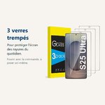 Verre trempé pour protéger lécran – Verres Trempes X3 Pour Samsung Galaxy S25 Ultra
